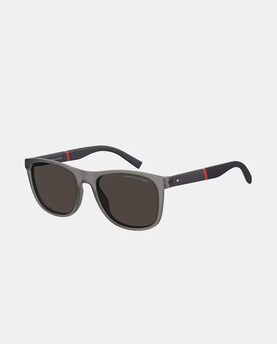 

Прямоугольные серые мужские солнцезащитные очки Tommy Hilfiger