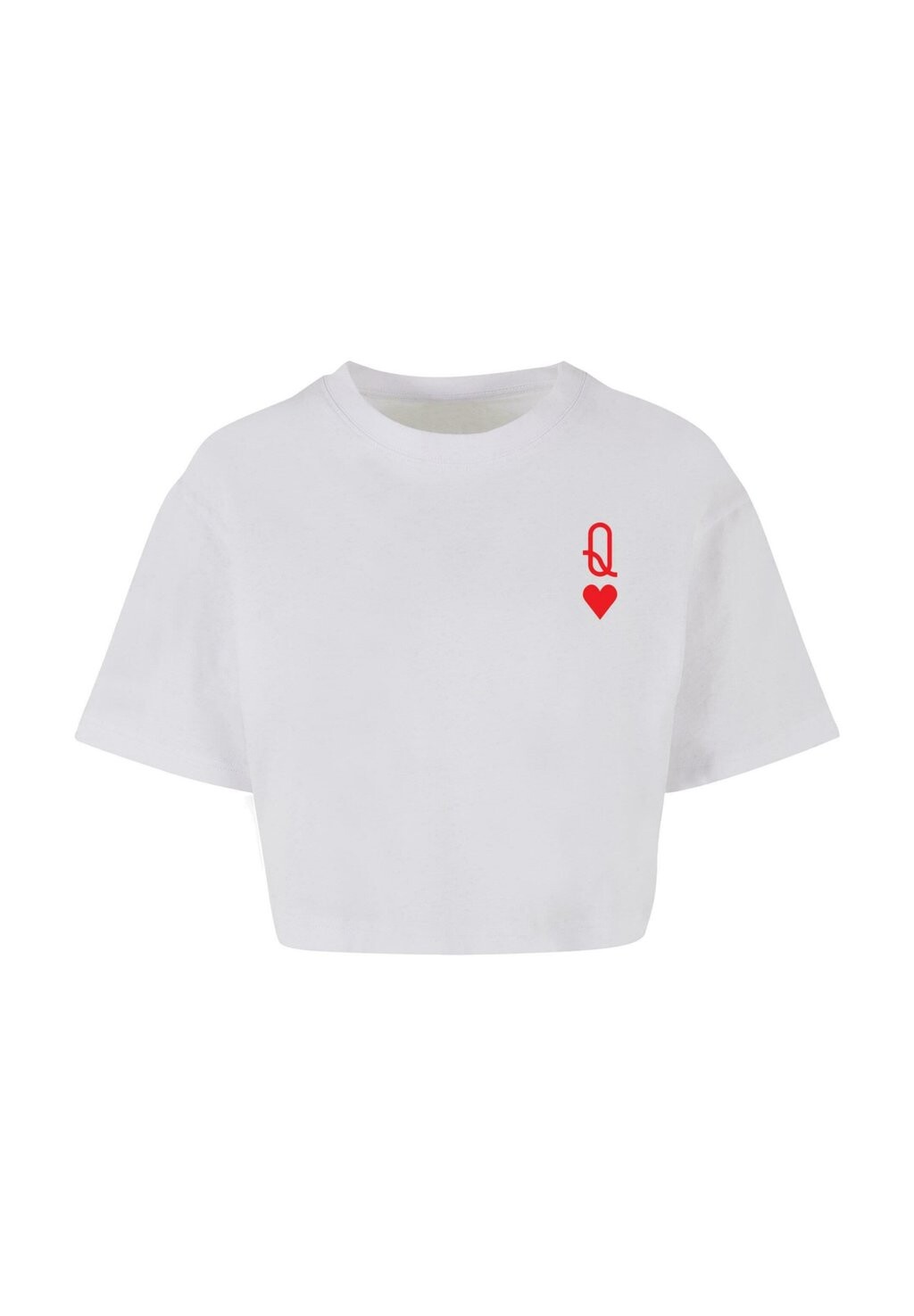 

Футболка с принтом HUGS & LOVE QUEEN OF HEARTS SHORT Merchcode, белый