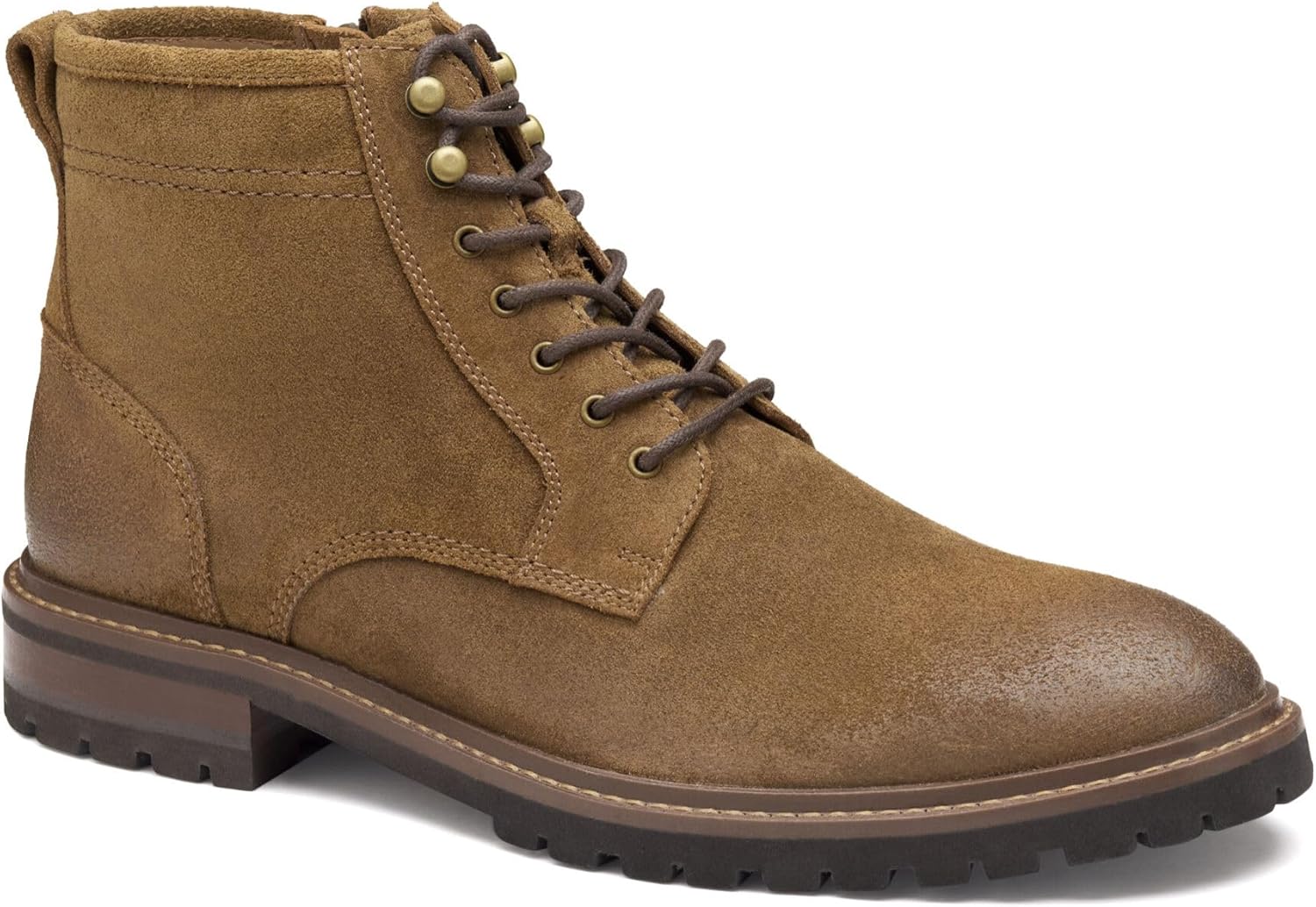 

Мужские повседневные ботинки Johnston Murphy Barrett с гладким носком и шнуровкой Johnston & Murphy, Snuff Oiled Suede