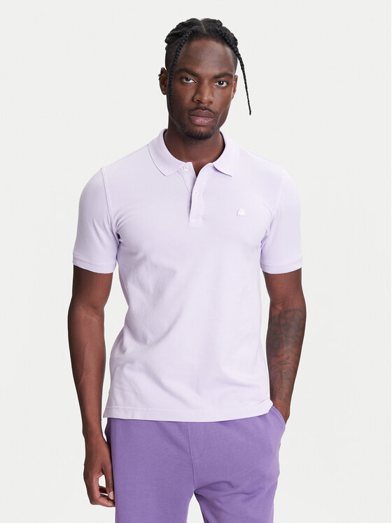 

Рубашка поло облегающего кроя 3WG9U301Z United Colors Of Benetton, фиолетовый