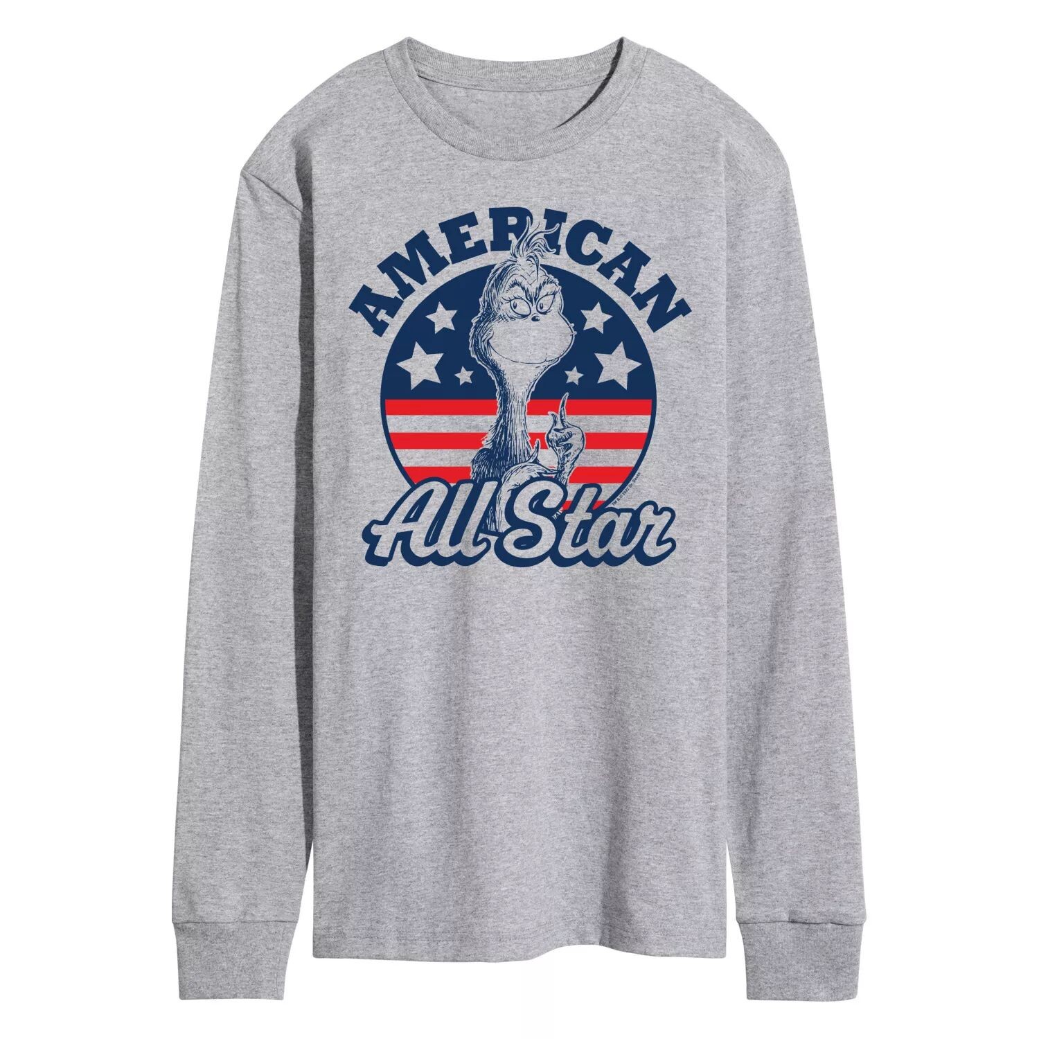 

Мужская футболка с длинными рукавами и рисунком Доктора Сьюза Гринча American All Star Licensed Character