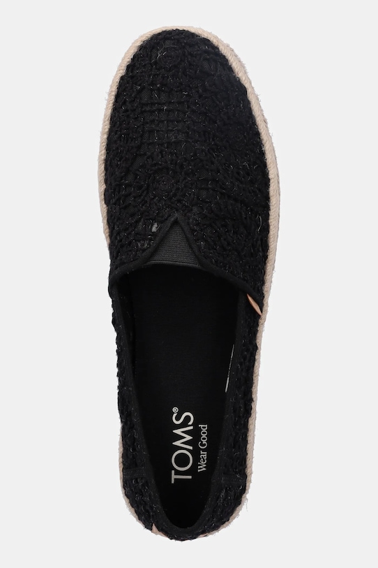 Эспадрильи с кружевной вязкой Toms, черный — фото 4
