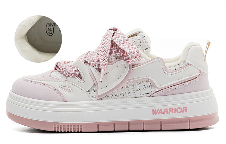 

Кроссовки WARRIOR Skateboarding Shoes Women's Low-top White/Pink, розовый