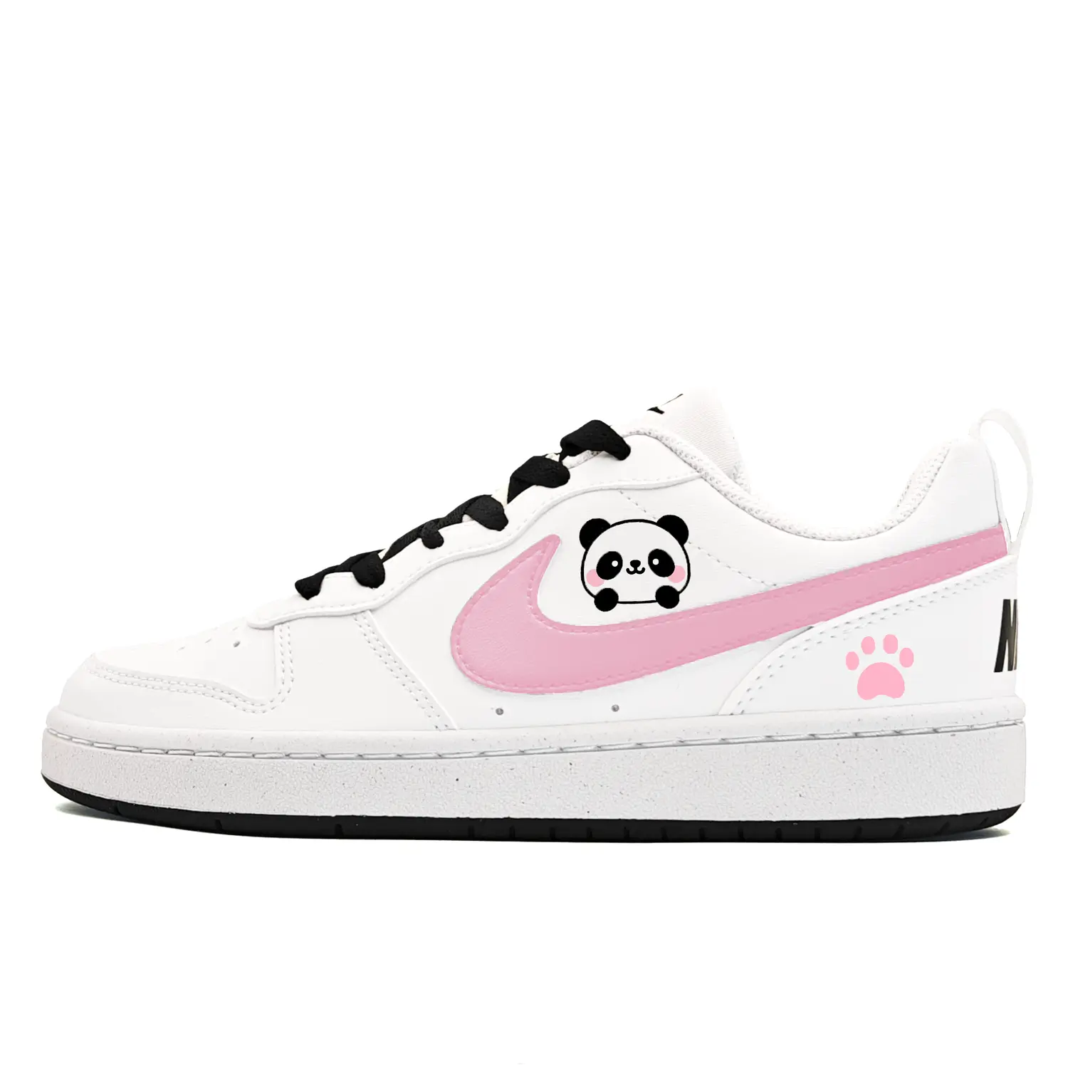 

Nike Кроссовки Court Borough Cute Panda Paw Low top Skateboard Shoes White Kids'