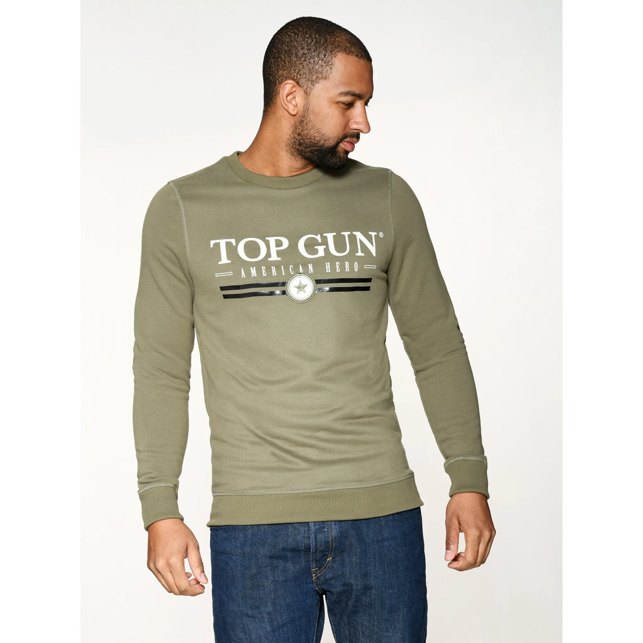 

TOP GUN Свитер "TG202011129", оливковый