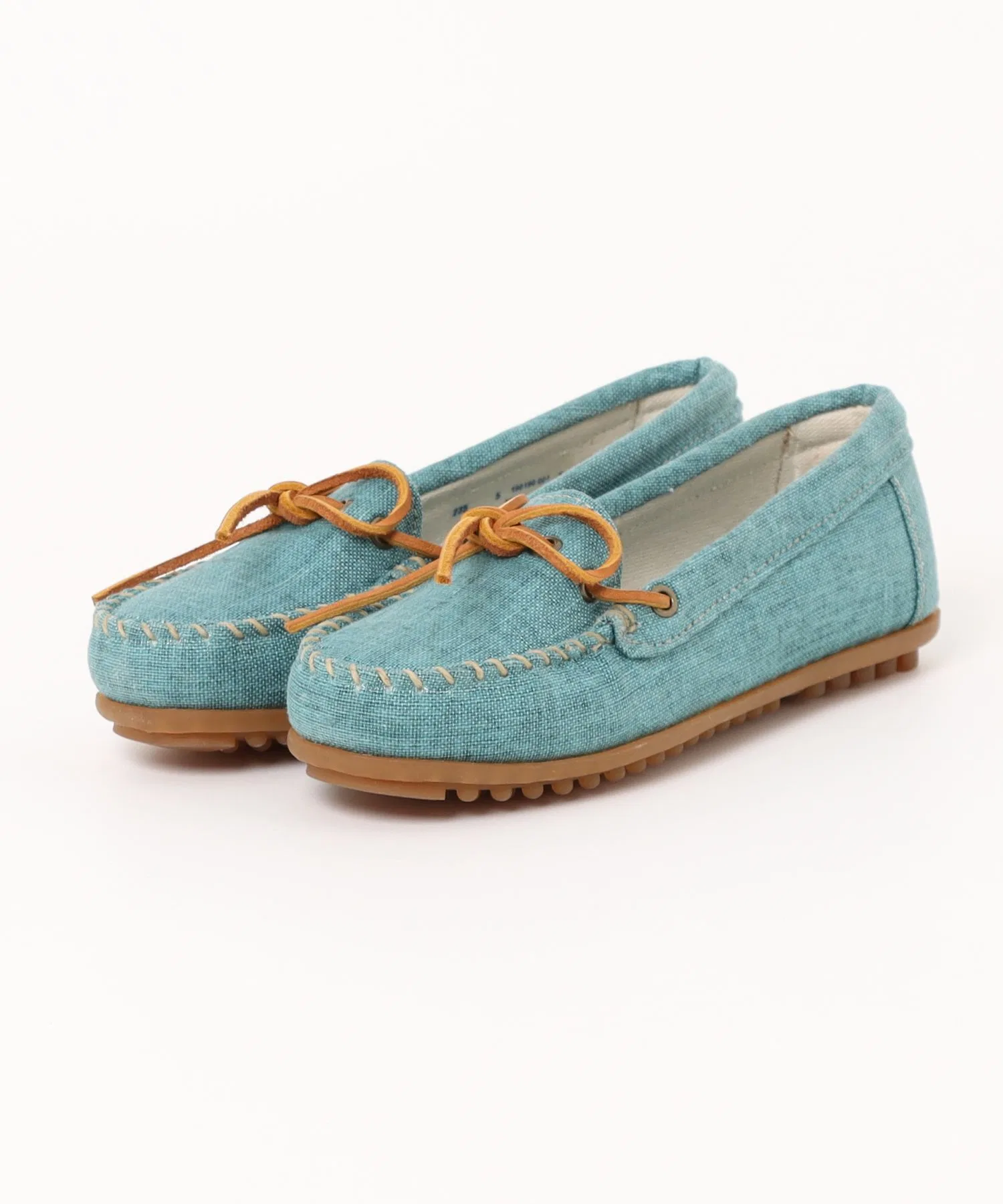 Женские мокасины Minnetonka CANVAS MOC небесно-голубые