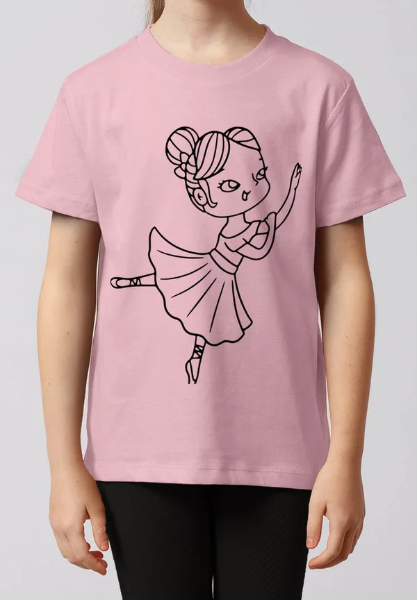 Футболка с принтом балерины Watapparel, Cotton Pink