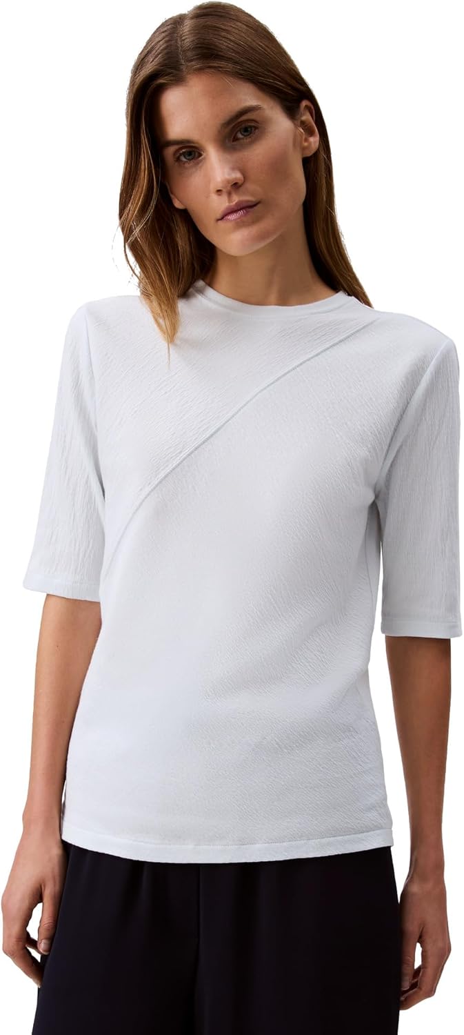 

Женский текстурированный трикотажный топ Calvin Klein с рукавами 3/4, Ice Melt