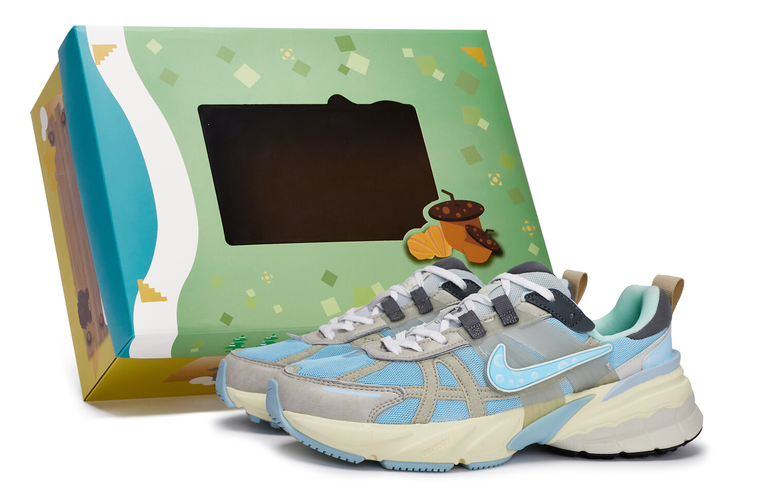 

Кроссовки для бега V2K Run женские с низким верхом, сине-серый Nike