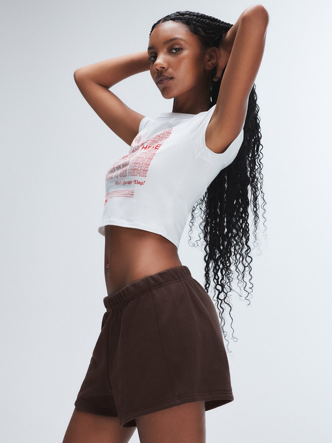 

Шорты Savage X Fenty Weekender Terry, цвет Double Espresso Brown