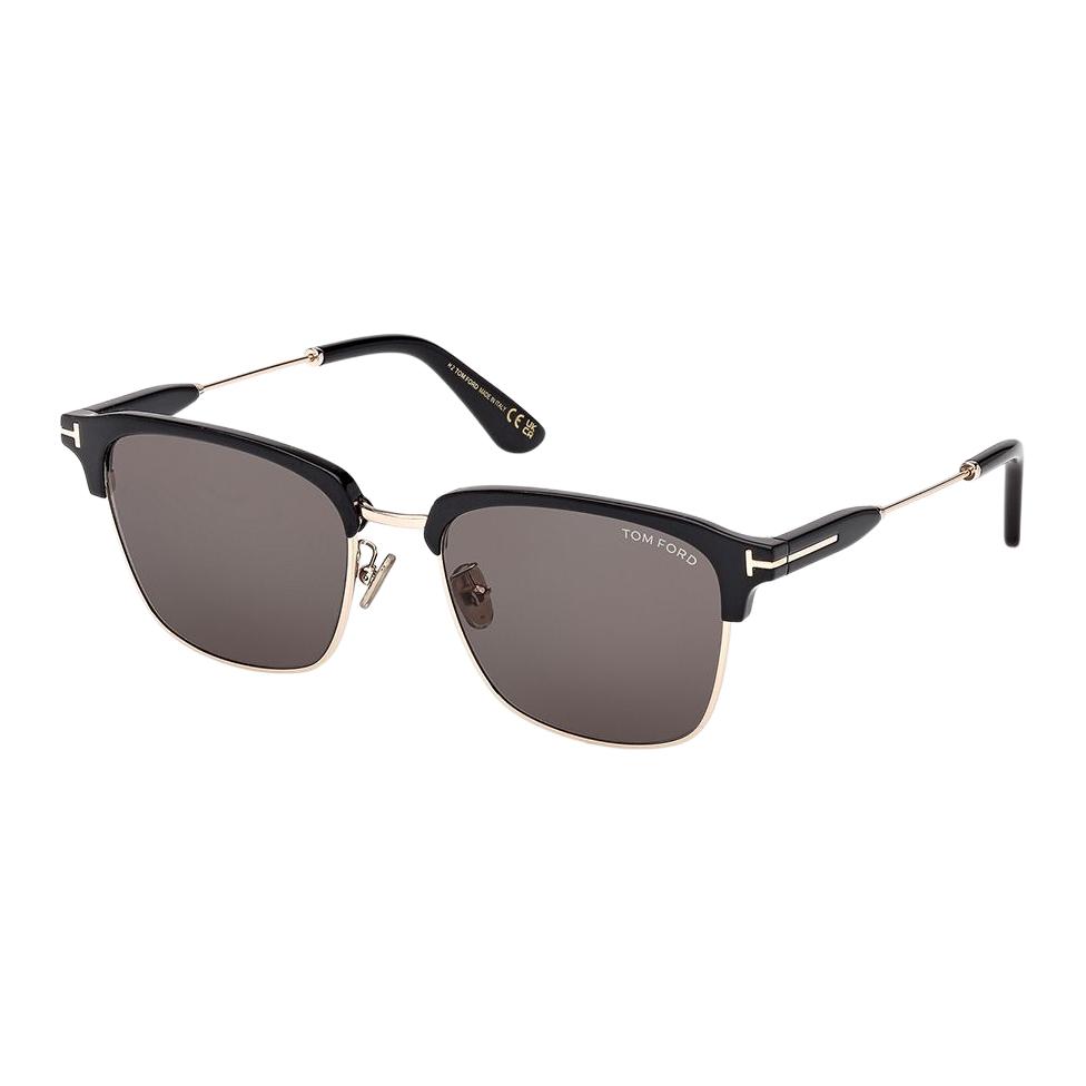 TOM FORD Пластиковые и металлические очки-авиаторы унисекс черные, Black — фото 3