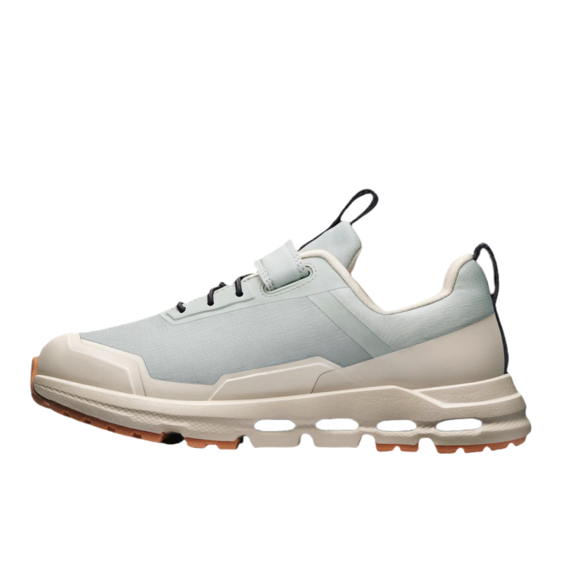 Детские кроссовки CloudheroWaterproof, износостойкие и водонепроницаемые, с низким верхом, Glacier Gray Kids On, серый/белый — фото 2