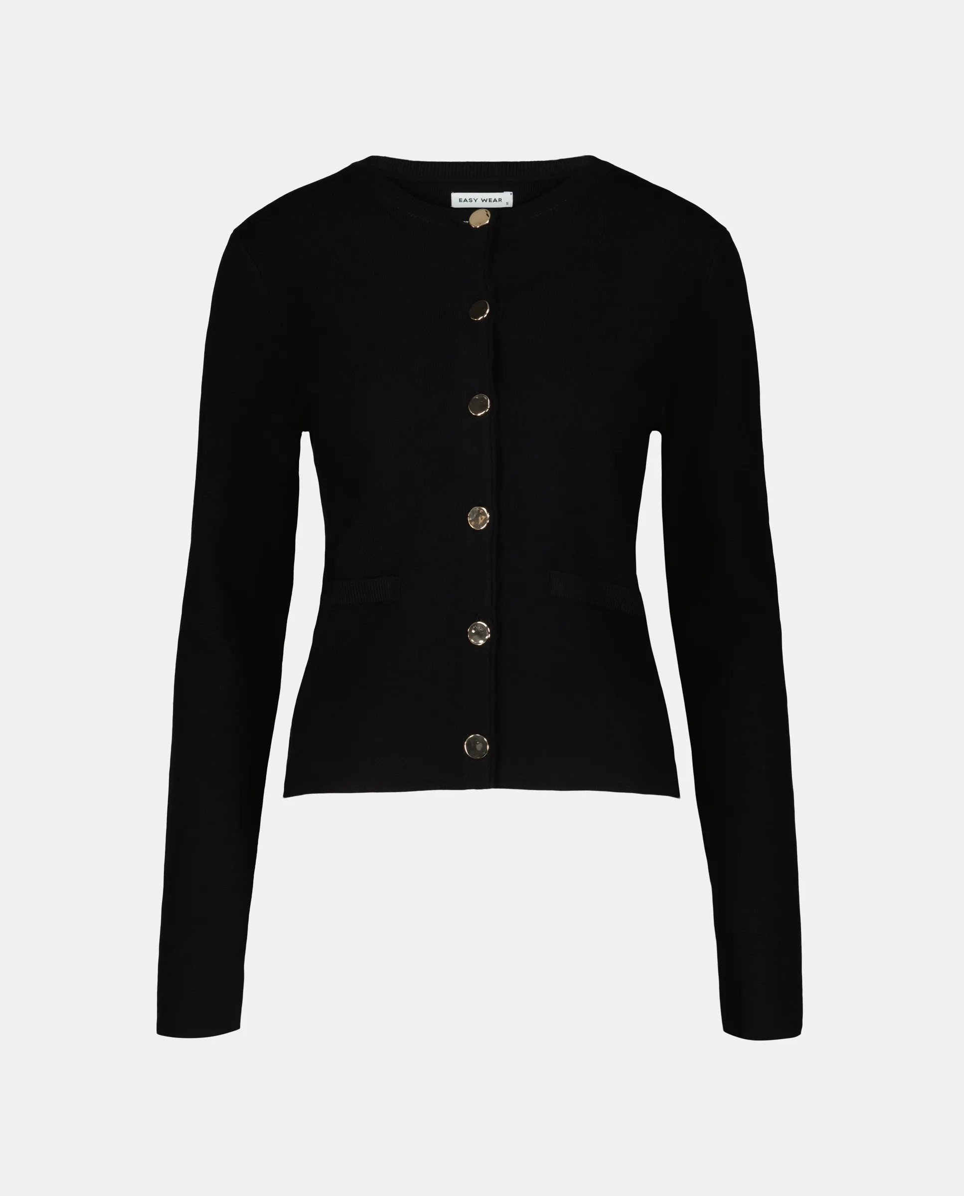 

Женская вязаная куртка с металлической застежкой на пуговицах Easy Wear, черный