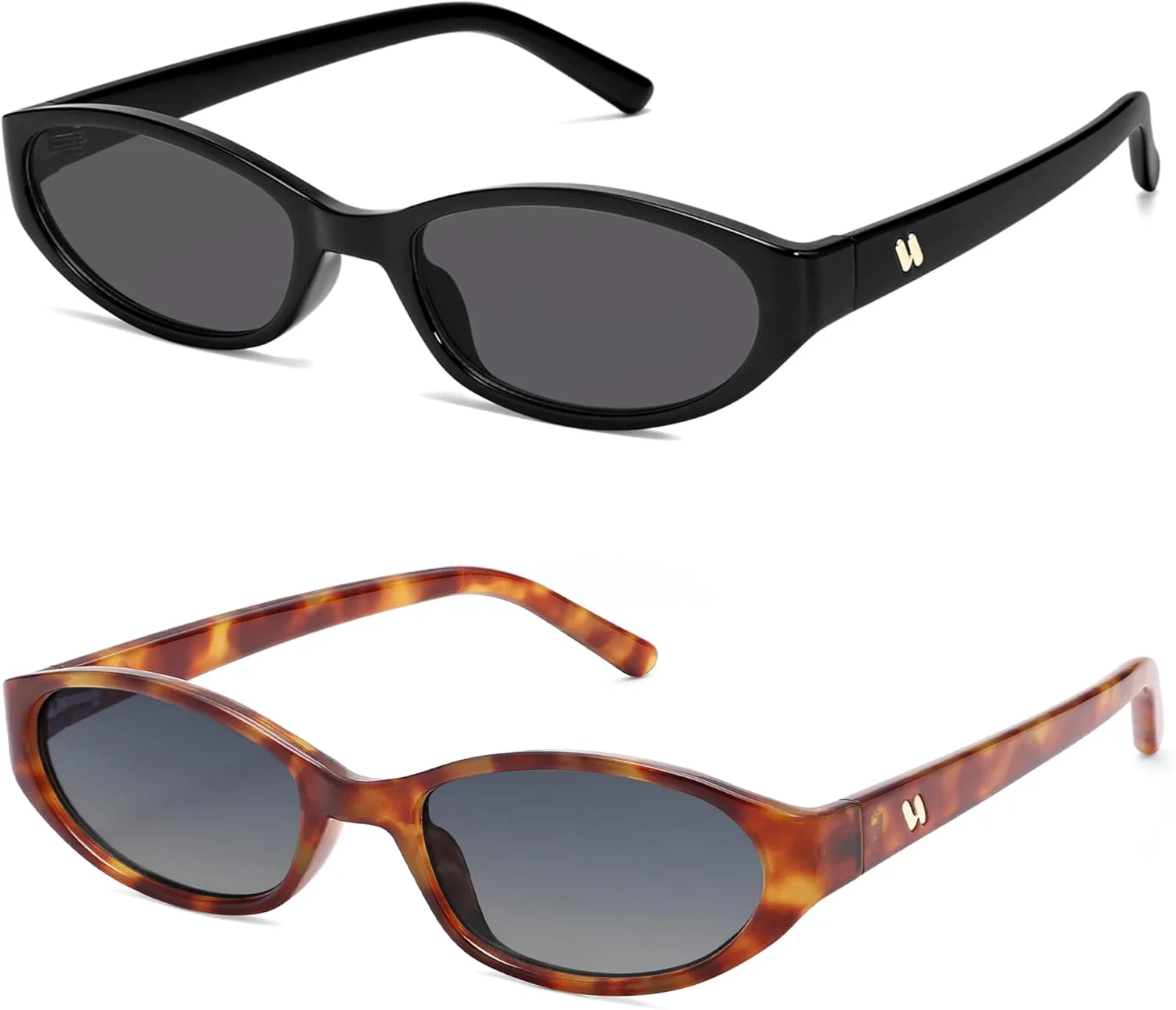 

Ретро овальные солнцезащитные очки для женщин и мужчин в стиле Y2k, узкие «кошачий глаз», тонкие очки AR82299 HERJOUR, 04. Black/Grey+tortoise/Blue Grading