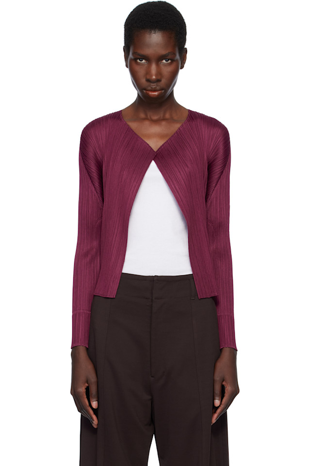 

Кардиган Monthly Colors March Pleats Please Issey Miyake, фиолетовый