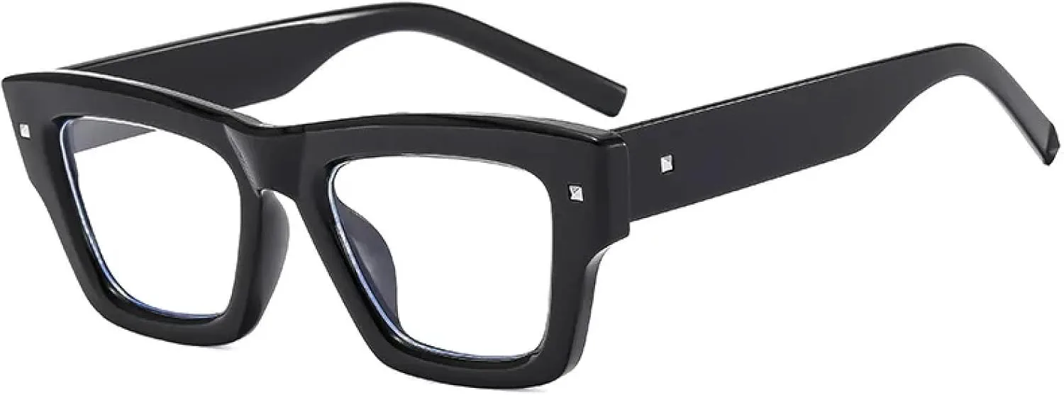 

Солнцезащитные очки с защитой UV400 | Легкая оправа с заклепками | Для женщин и мужчин | Для занятий спортом на открытом воздухе и вождения DSVIGF, Black White