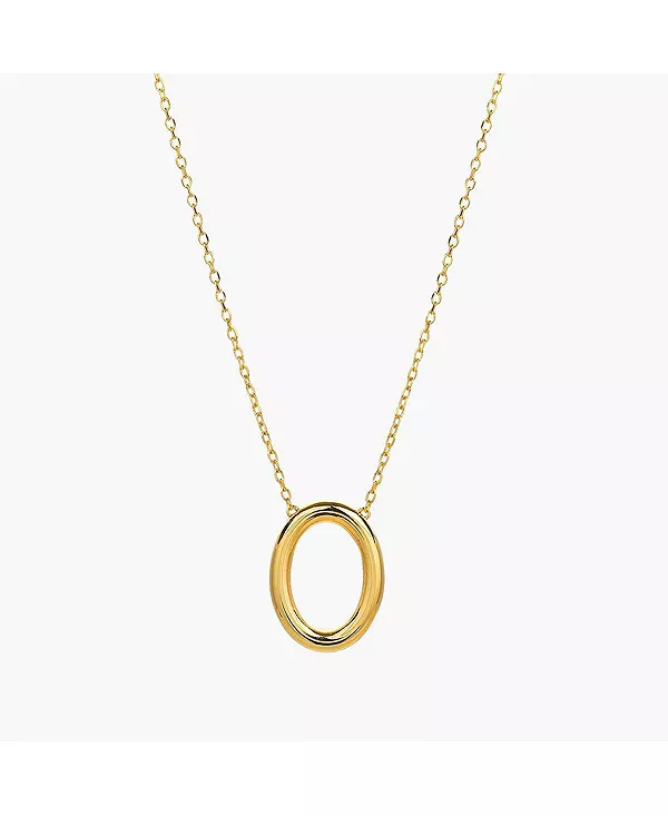 

Идея для праздничного подарка: ожерелье из стерлингового серебра 18 карат с позолотой в виде круга Бринн Bearfruit Jewelry, gold