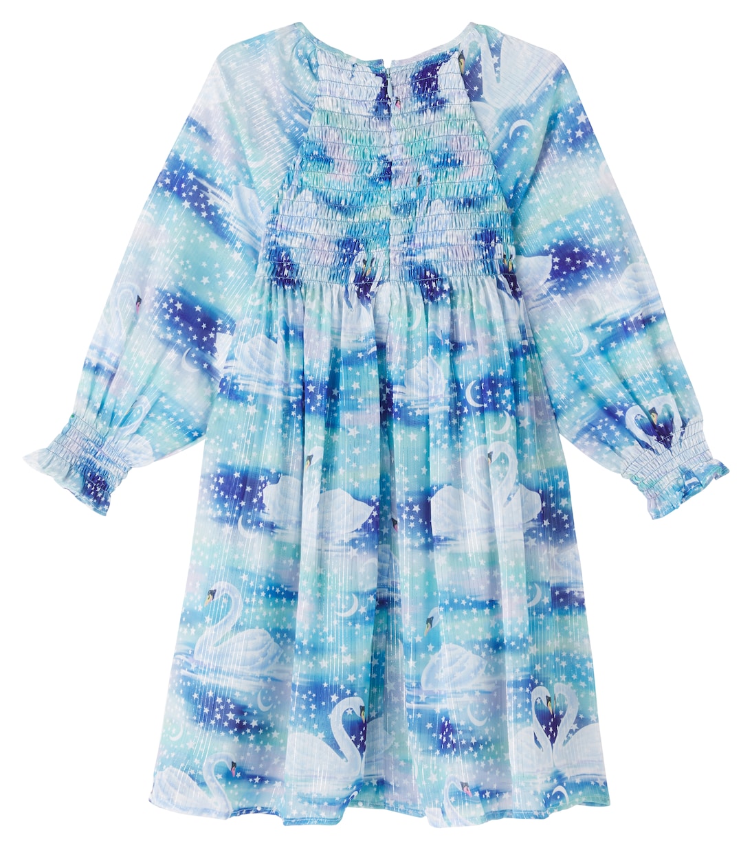 Платье с принтом и сборками Stella McCartney Kids, разноцветный — фото 3