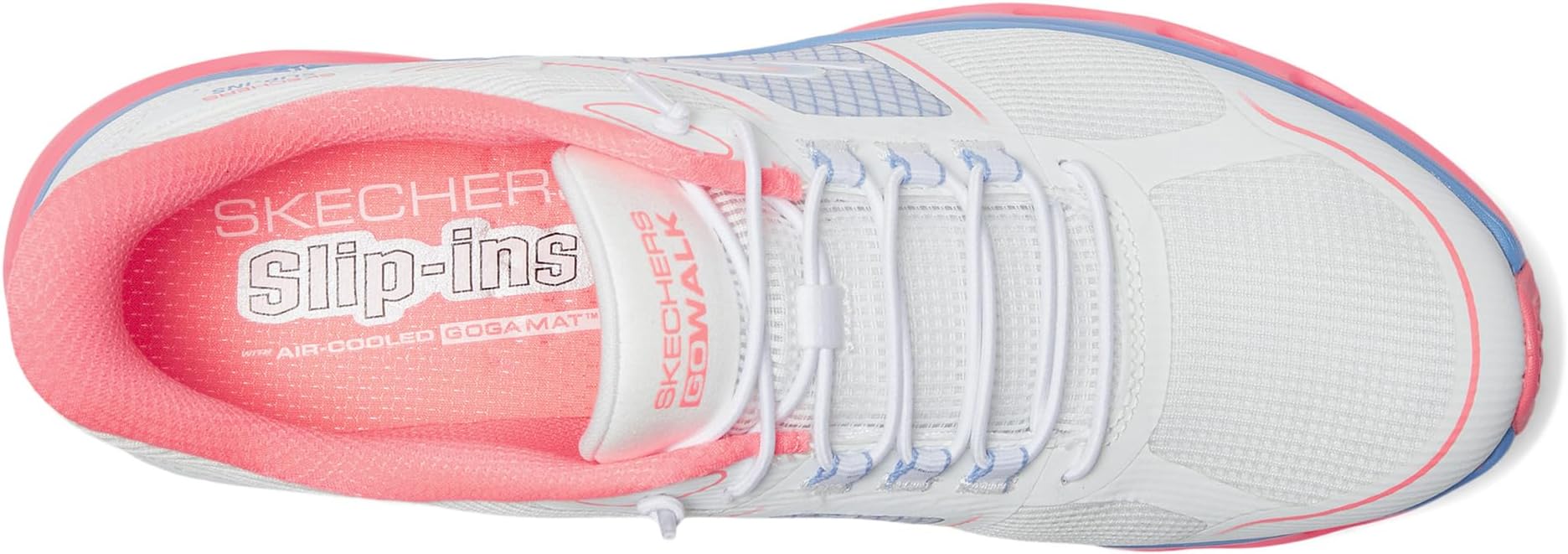 Кроссовки SKECHERS Performance Go Walk Glide Step 2.0 Elektra Hands Free Slip-Ins, цвет White/Multi — фото 2