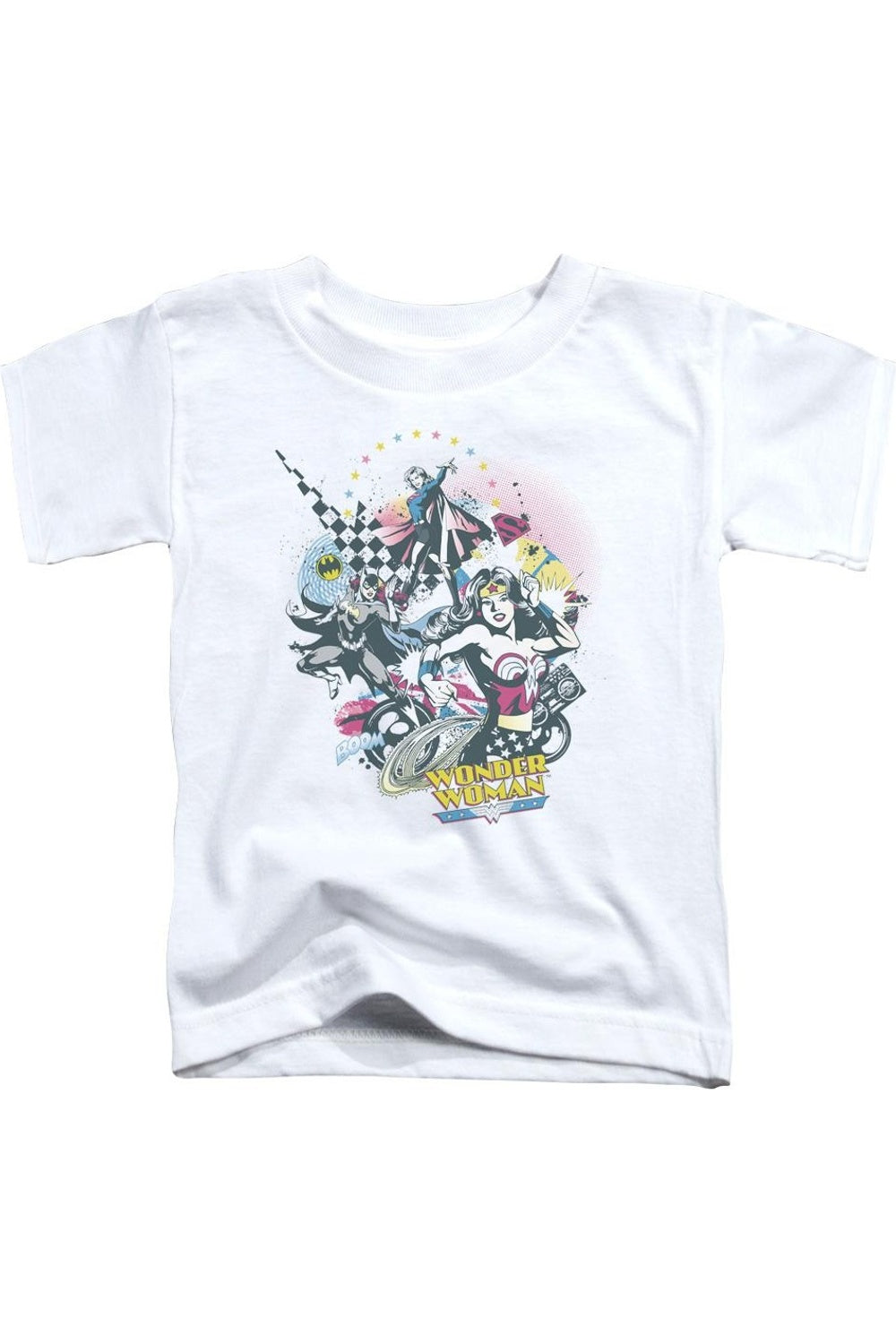 

Футболка с коротким рукавом для малышей с героями DC Comics Power Trio Gildan, белый