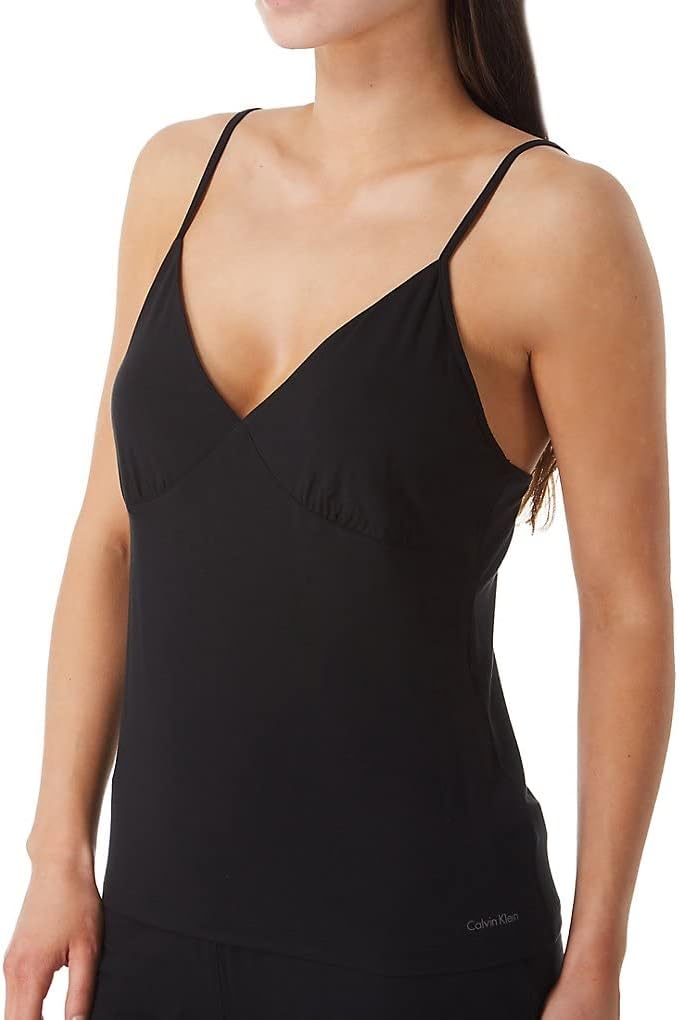 

Calvin Klein, изысканная женская майка-комбинация для отдыха, Black