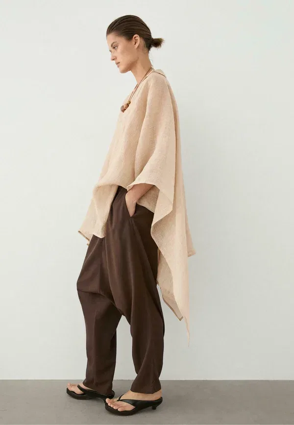 Пальто Massimo Dutti, бежевый — фото 3