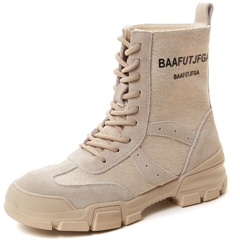 

TKDIDIDIDI Короткие ботинки Мартин 4 см унисекс бежевые, цвет Beige