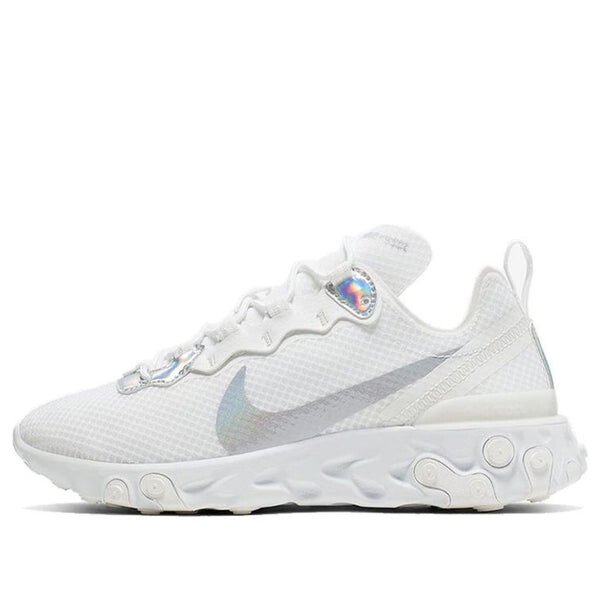 Кроссовки реагируют на элемент 55 Nike, белый