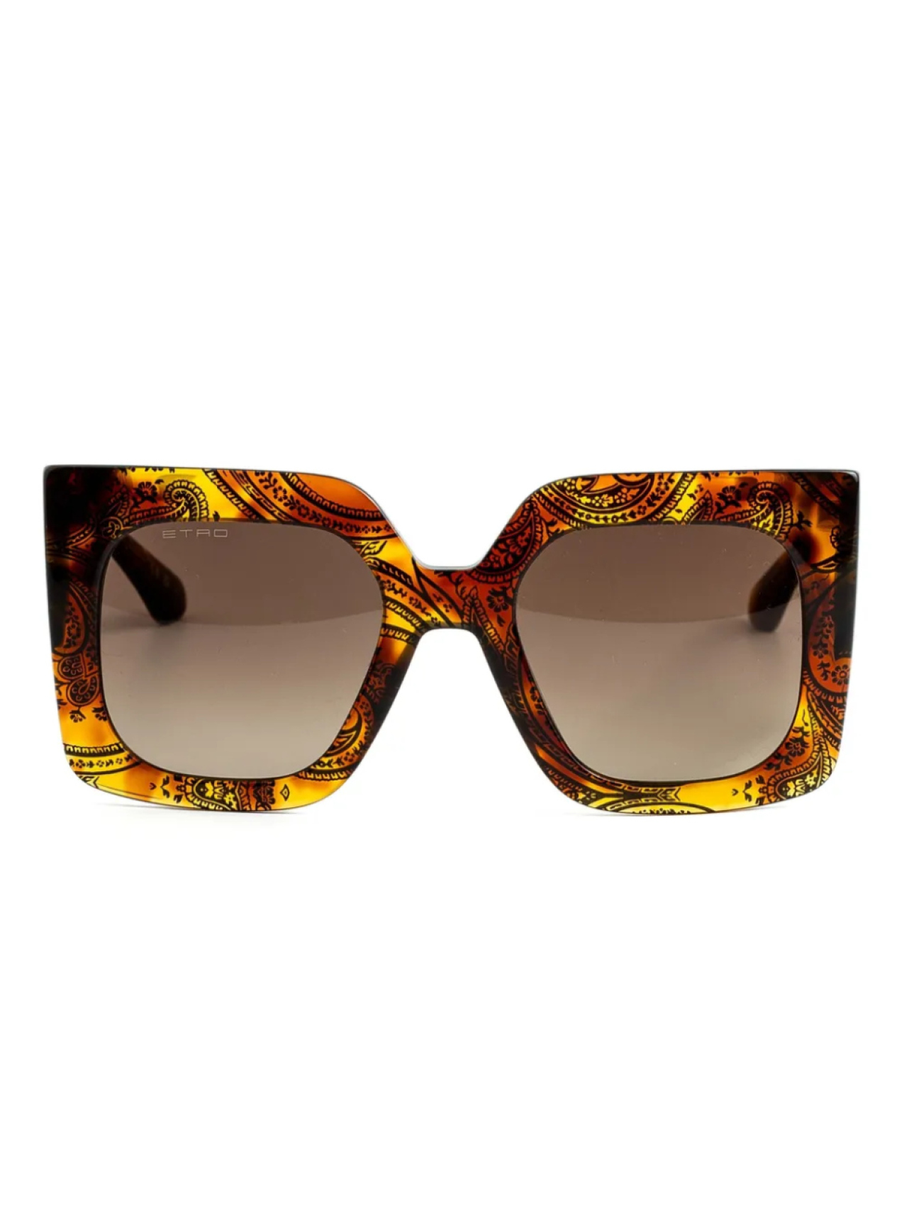 

ETRO square-frame солнцезащитные очки, коричневый