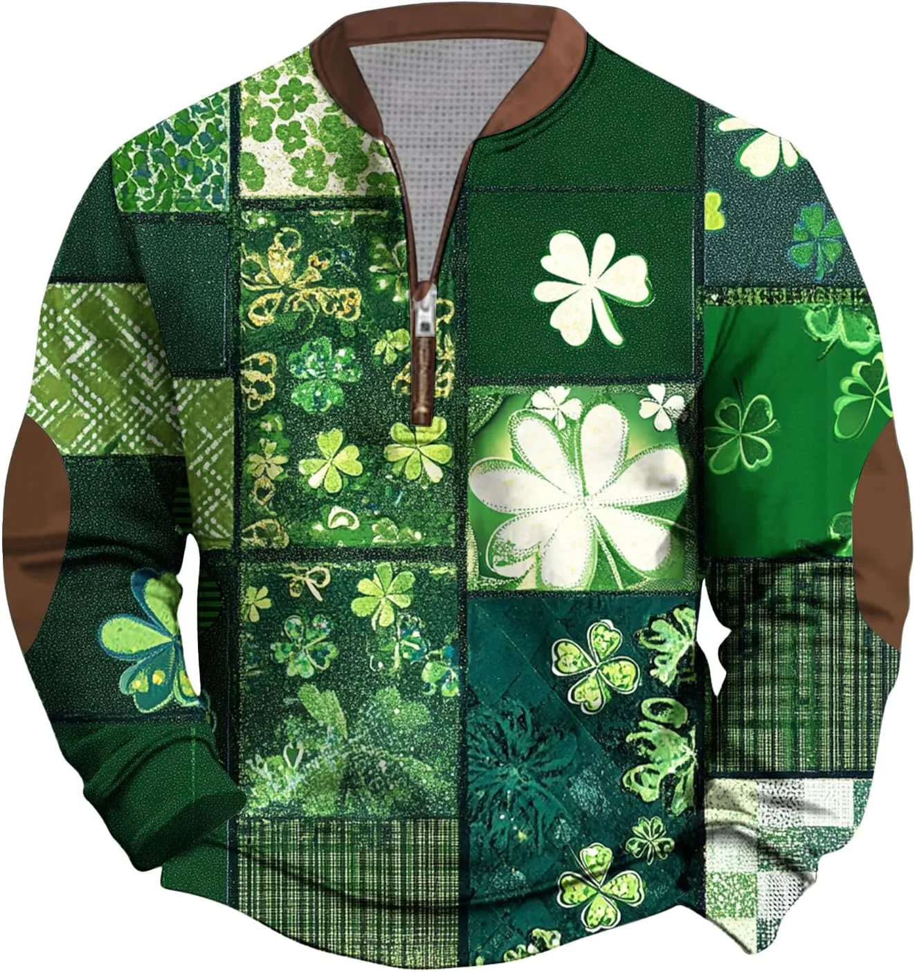 

Футболка St Patricks Day с принтом трилистника, мужская, с длинными рукавами