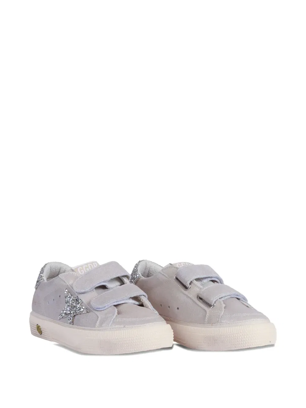 Кроссовки Old School с блестящими деталями Golden Goose Kids, серебряный