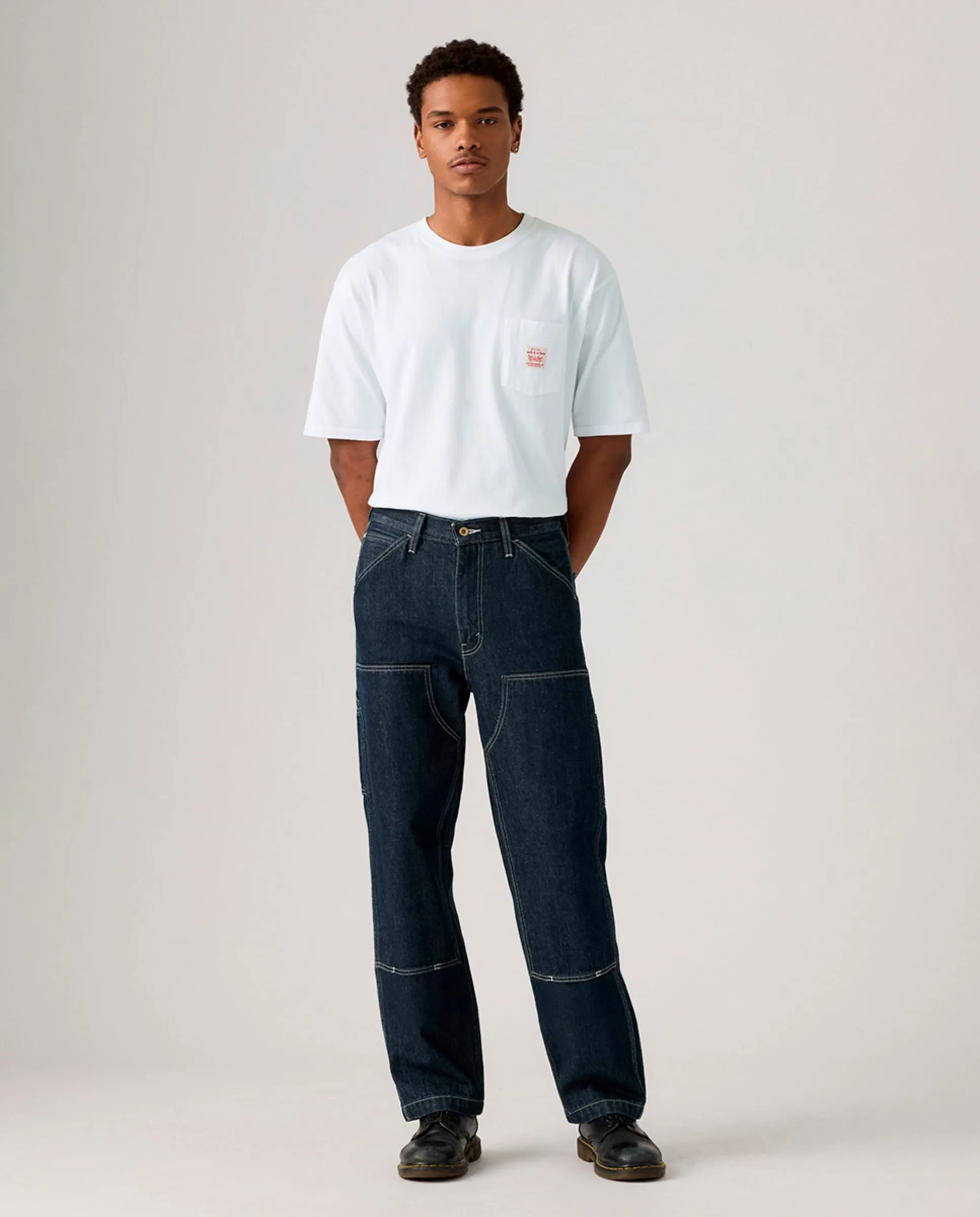 

Мужской ковбой 568 Свободный прямой Levi'S, темно-синий