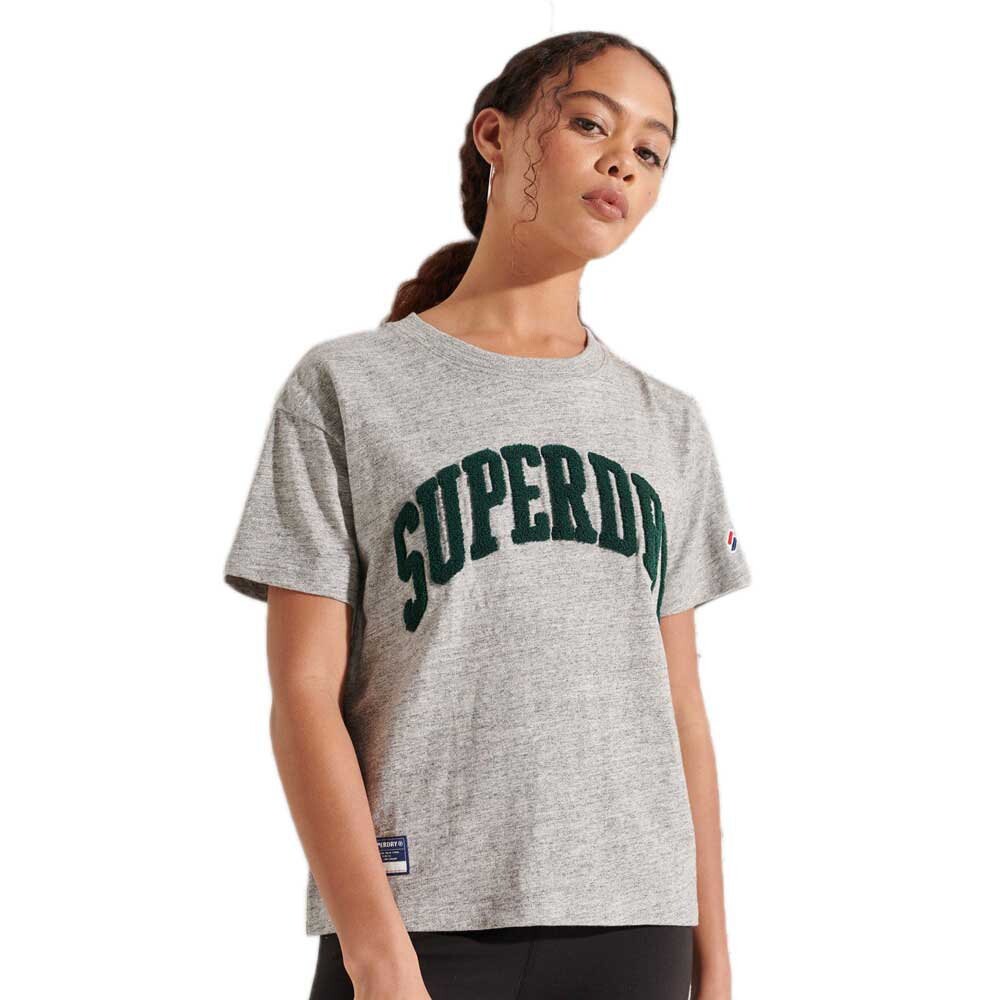 

Футболка Superdry Varsity Arch Boxy, серый