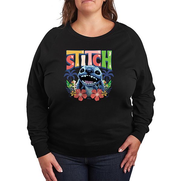 

Футболка с длинным рукавом Lilo & Stitch Live Action French Terry Plus Size Disney, Black, Черный, Футболка с длинным рукавом Lilo & Stitch Live Action French Terry Plus Size Disney, Black
