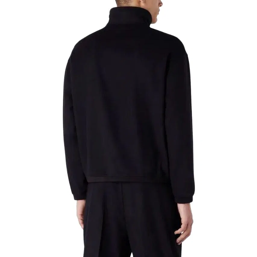 Свитшот с вышивкой логотипа Emporio Armani из шерсти и кашемира, Marine Blue — фото 4