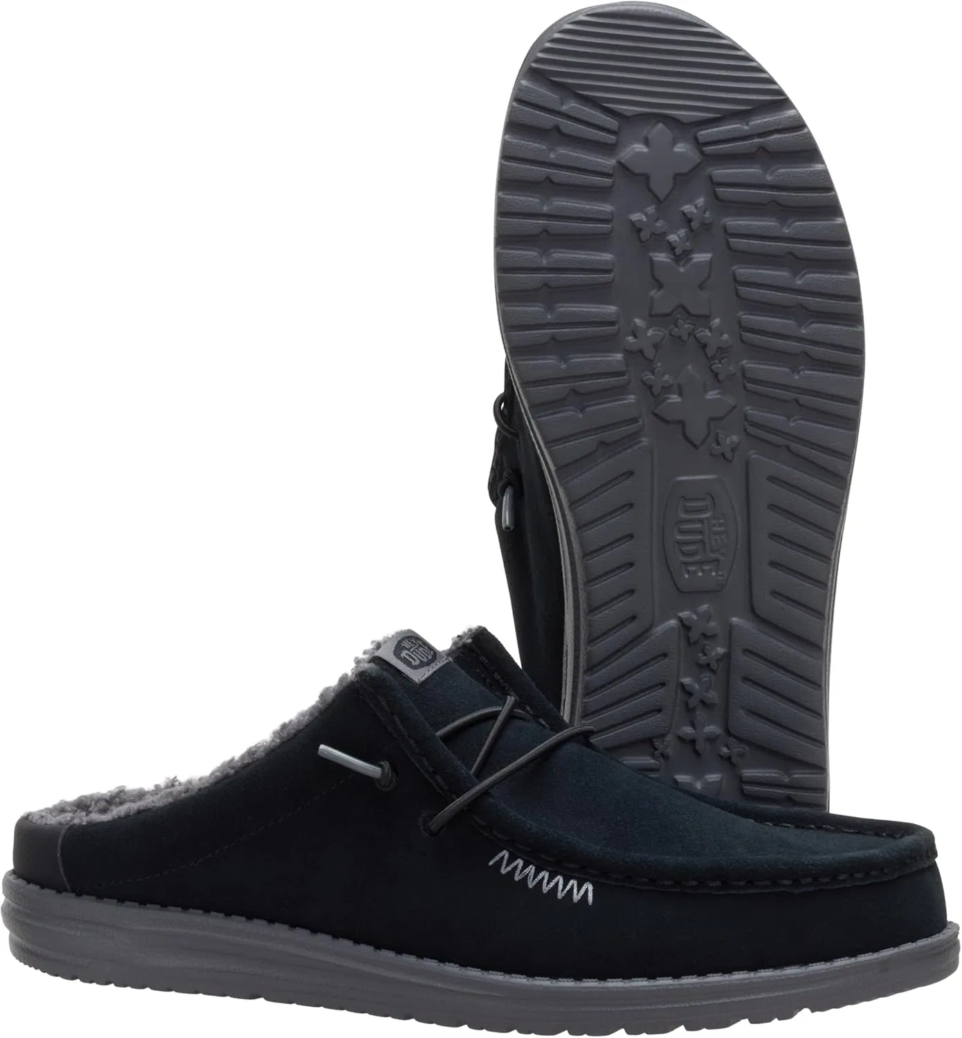 Туфли Heydude Wally Slip Stretch Canvas Men's Shoes, 2-Black — фото 4