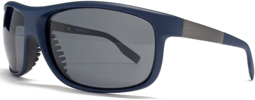 

Boss Black спортивные обертывающие солнцезащитные очки в цвете petrol blue BOSS 0522/S AMP 64 64 темно-серые поляризованные линзы Hugo Boss