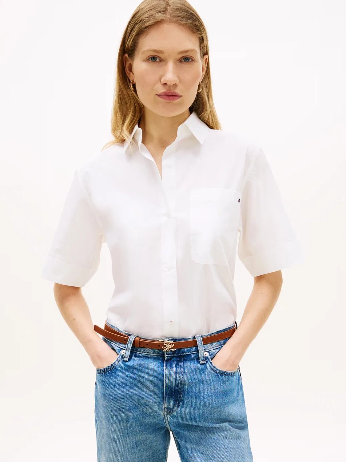 Блузка 'ESS' Tommy Hilfiger, White — фото 3