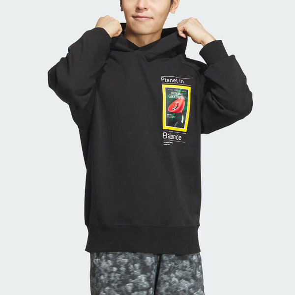 Толстовка x national geographic dwr graphic hoodie asia sizing Adidas, черный — фото 2