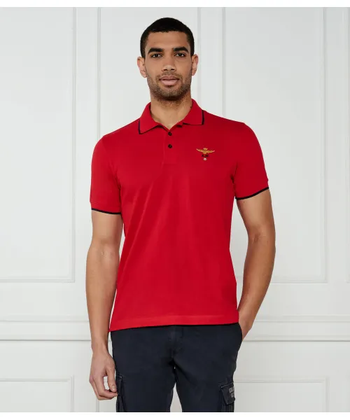 

Футболка поло Regular fit Aeronautica Militare, красный