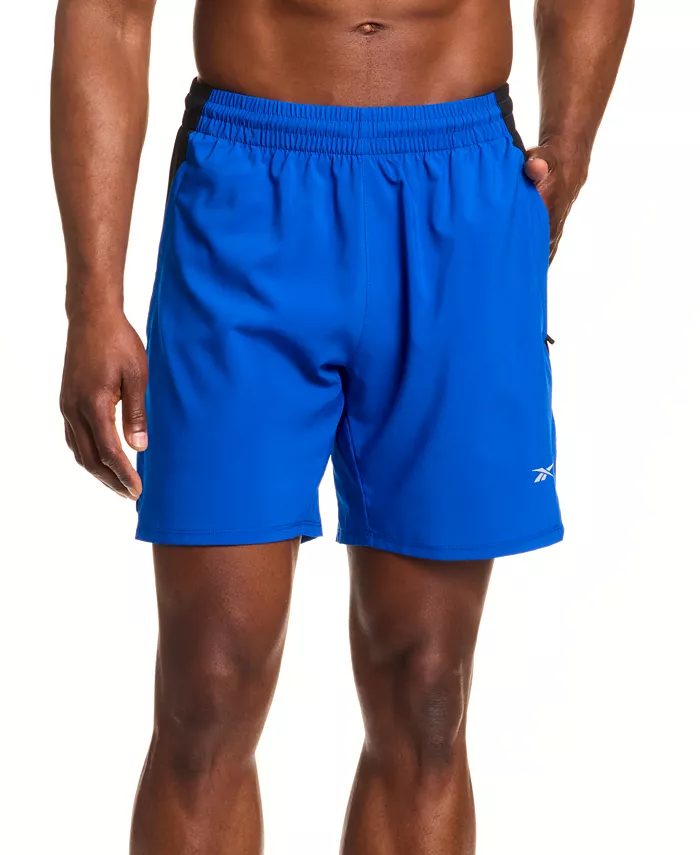 

Мужские плетеные шорты для бега 7 дюймов Reebok, синий
