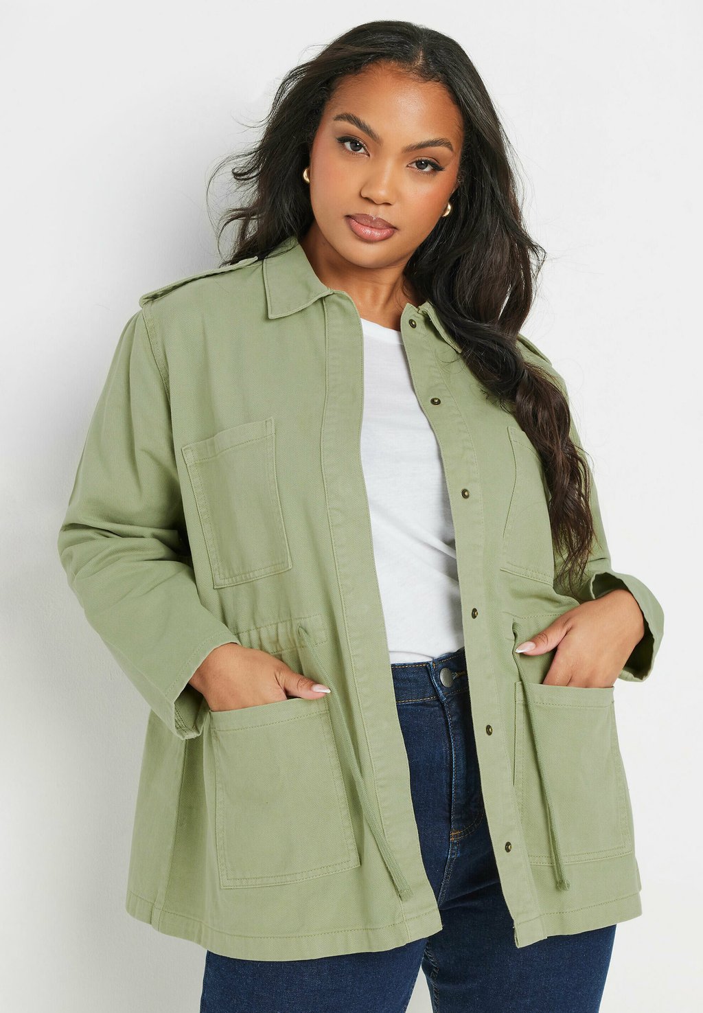 

Джинсовая куртка UTILITY STYLE Yours Clothing, светло-зеленый