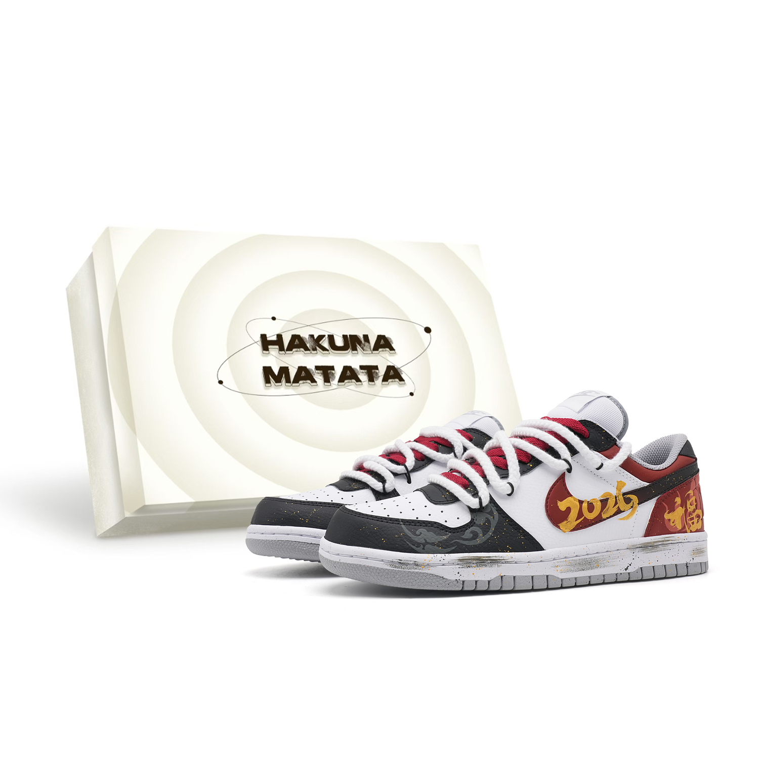 

Nike Мужские скейтерские кроссовки Big Box Included, устойчивые к истиранию, дышащие, низкие, черно-красные