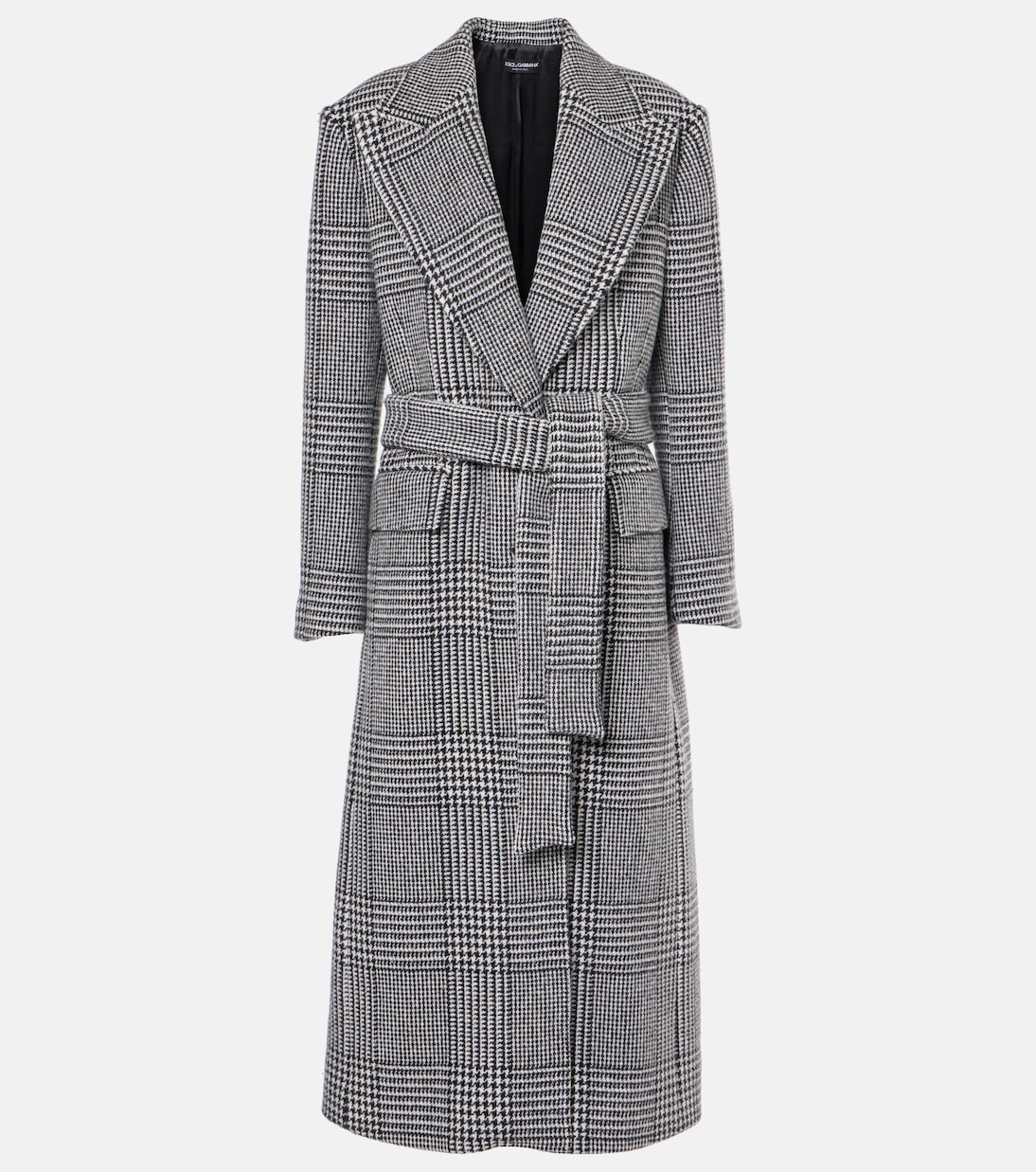 

Пальто из смесовой шерсти с узором гусиная лапка Dolce&Gabbana, Quadri-Check-Tartan