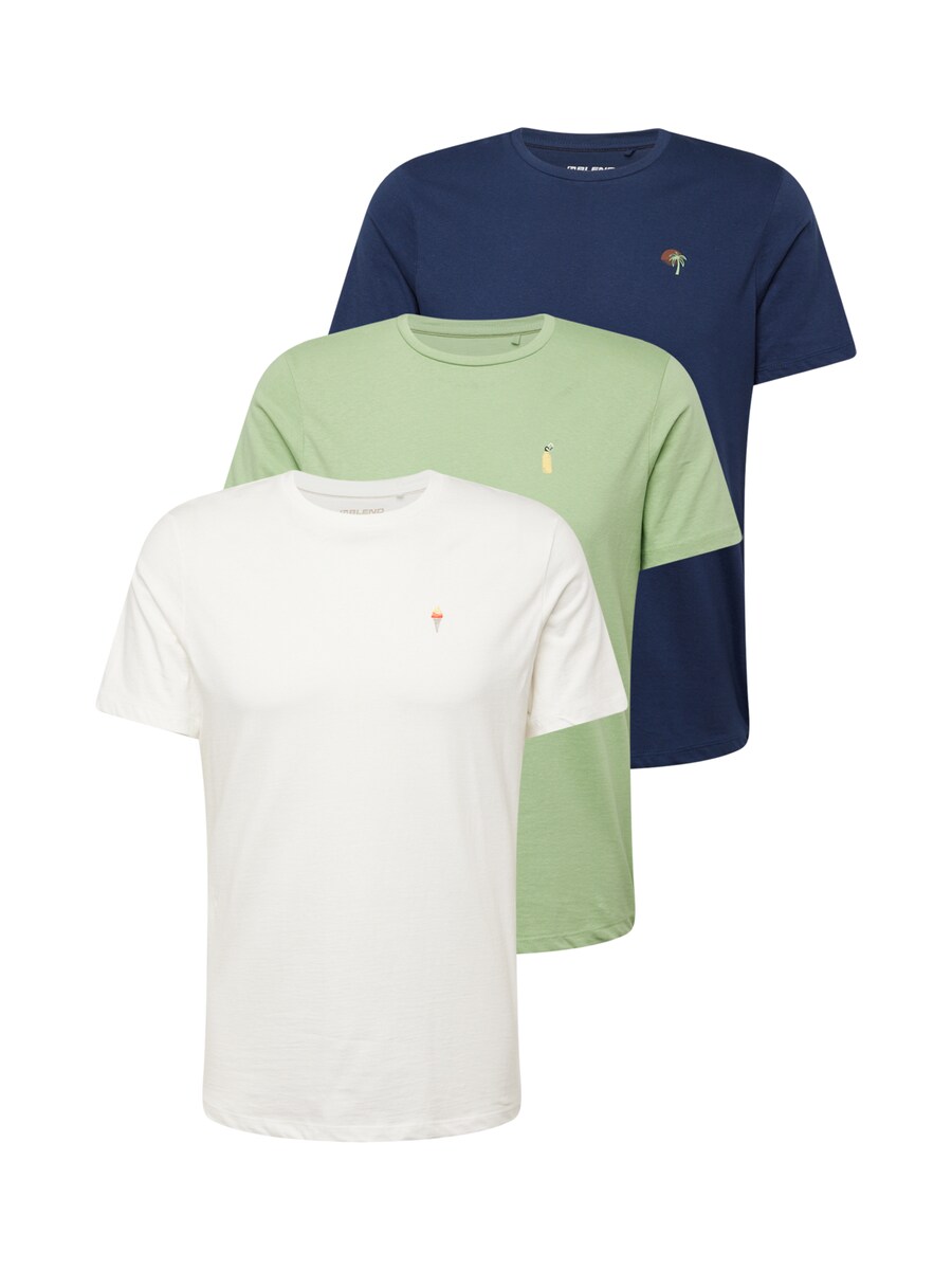 

Рубашка BLEND, цвет marine blue/Light green/White