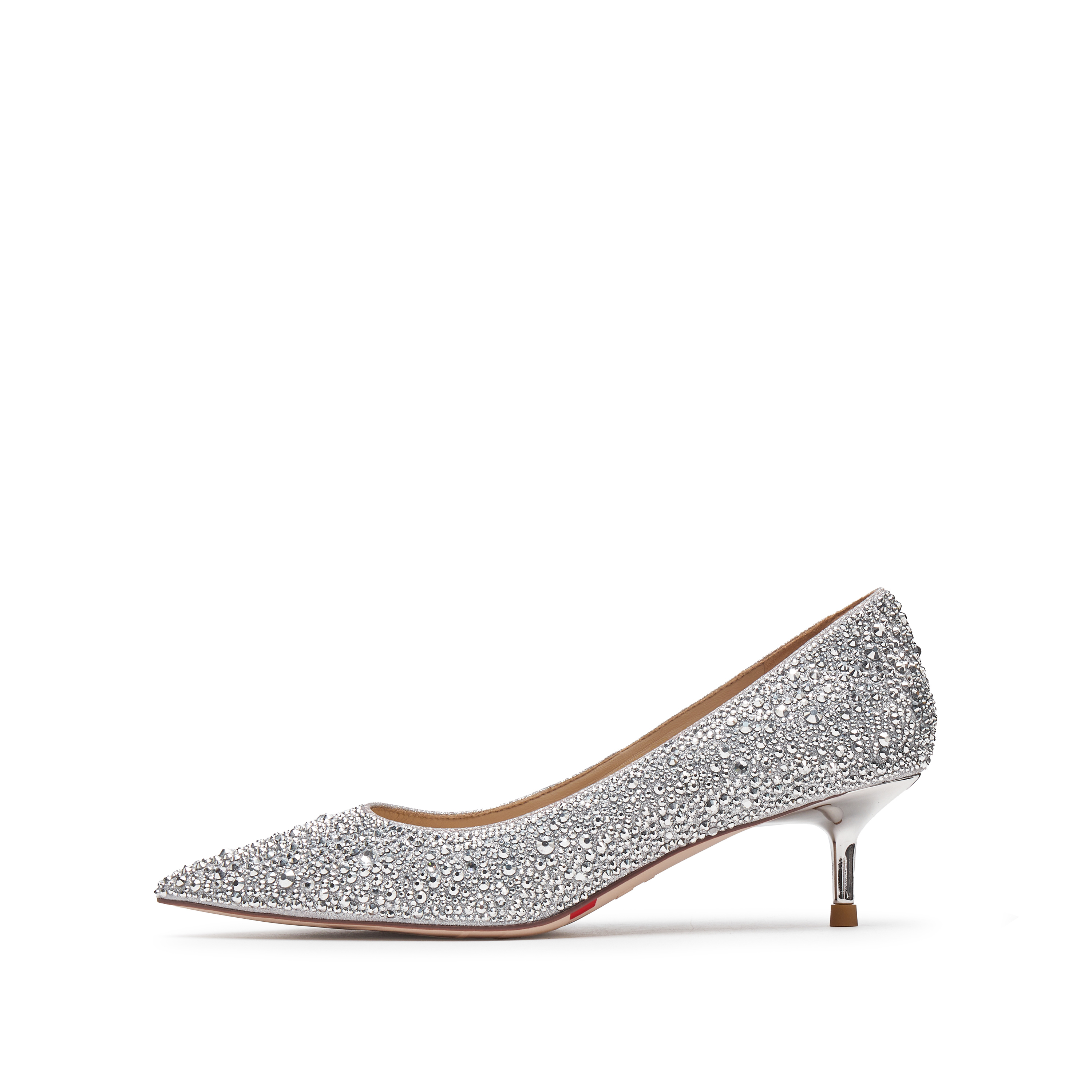 Туфли на тонком каблуке высотой 5 см, женские, звездное серебро Staccato, Starlight Silver-Textile (5Cm)
