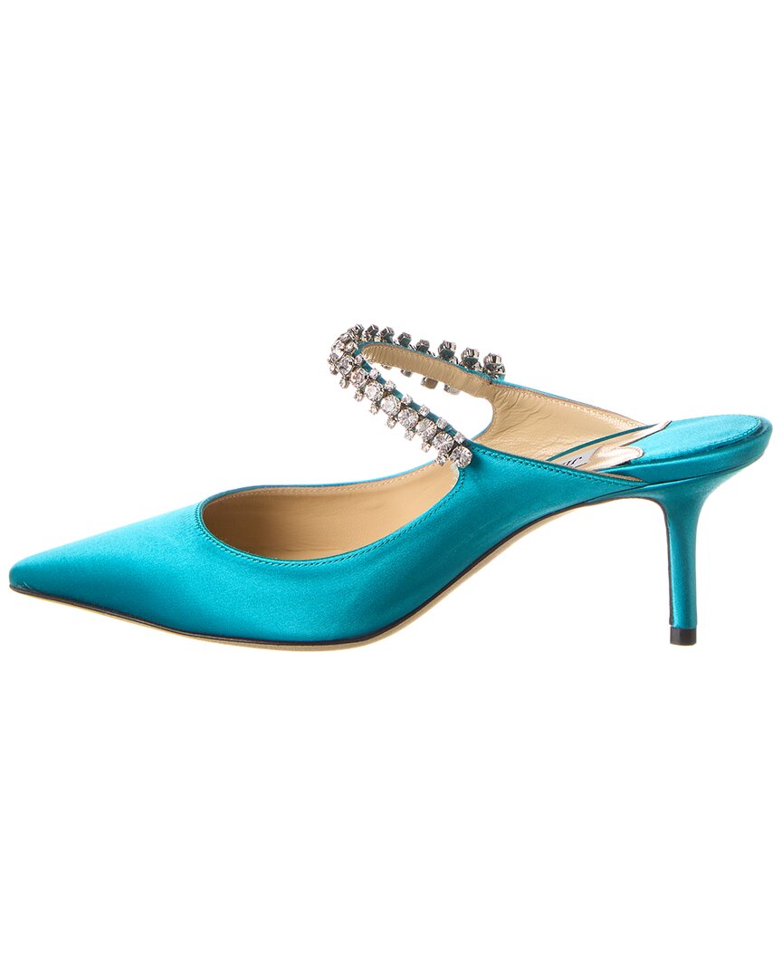 Атласные мюли Jimmy Choo Bing 65, синий — фото 2