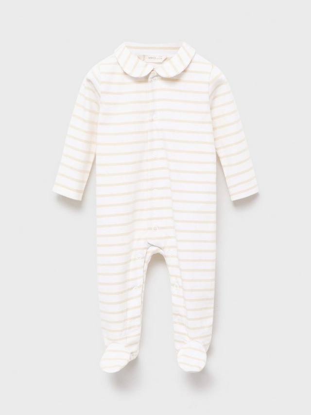 

Детский боди Lujanpi из хлопка в полоску Mango, Lt Pastel Brown