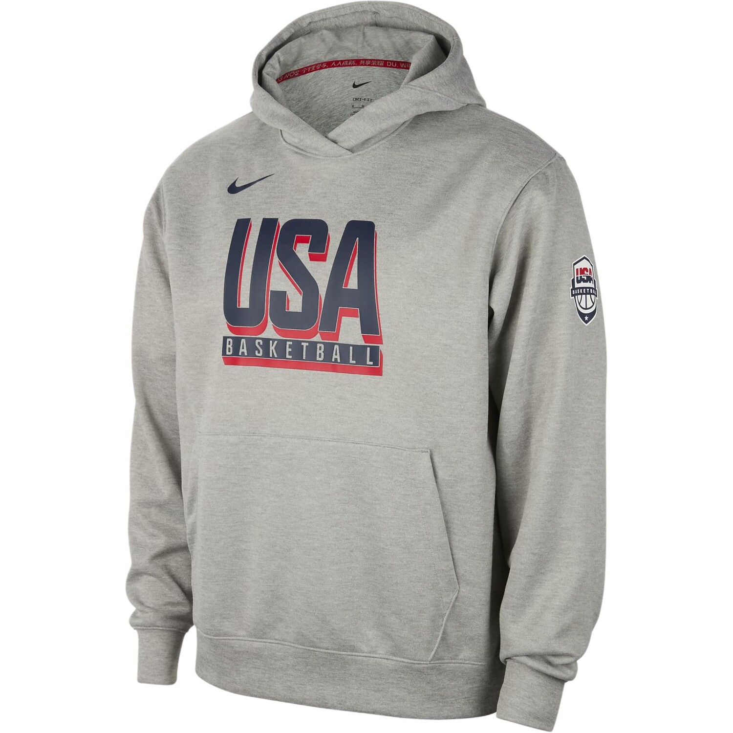 

Толстовка с капюшоном USA Practice из флиса Nike, темно-серый