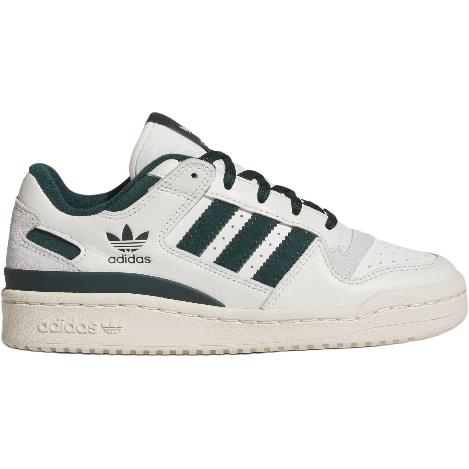 Adidas Originals Форум лоу топ детские скейтбордские кроссовки white green подростки — фото 3